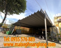 mái xếp bạt che sân nhà